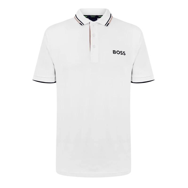 Image of Boss Mens HBG Paddy Pro Premium Cotton Polo Shirt Natural 103 male 2XL