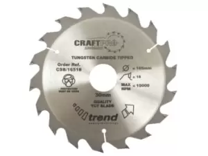 Image of Trend CSB/16518 Craft Saw Blade 165mm x 18 Teeth x 30mm
