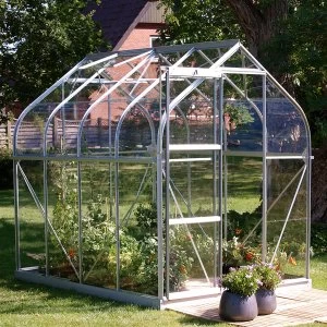 Image of Vitavia Orion 6' x 8' Aluminium Greenhouse with FREE Base - Toughened Glass