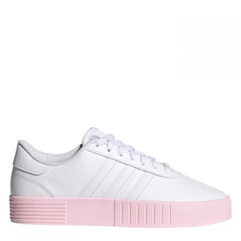 Image of adidas Court Bold Womens Trainers - White/Pink