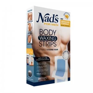 Image of Nad's For Men Hair Removal Body Waxing Strips 20 Strips