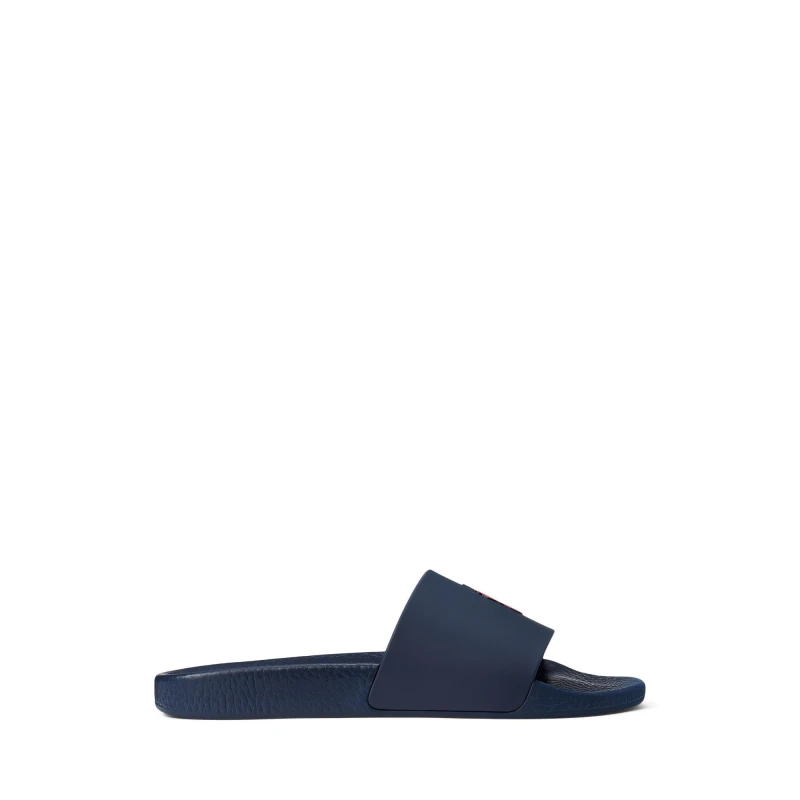 Image of Polo Ralph Lauren Mens Pool Slides Navy/Red male 12 (46)