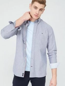 Image of Tommy Hilfiger Organic Oxford Longsleeve Shirt - Carbon Navy