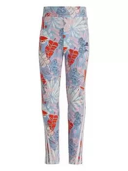 Image of adidas Sportswear Girs Kids Disney Moana Legging - Pink Multi, Pink Multi, Size 7-8 Years