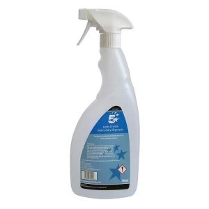 Image of 5 Star Facilities 750ml Pre Labelled Empty Bottle for Concentrated Heavy Duty Degreaser