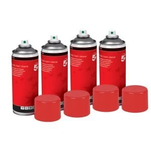 Image of 5 Star Office Anti Static Foam Cleaner Pack 4