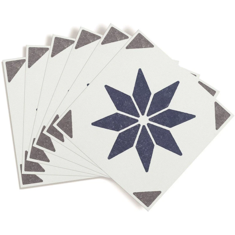 Image of D C Fix Self Adhesive Vinyl Wall Tiles Alia Blue Blue unisex 0.42 SQM