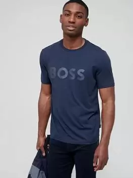 Image of BOSS Boss Tiburt 272 Logo T-Shirt - Dark Blue, Dark Blue Size M Men