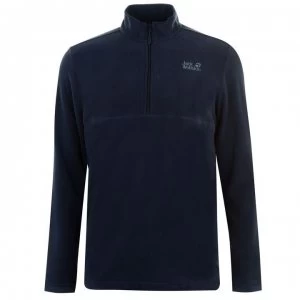 Image of Jack Wolfskin Jack Gecko quarter Zip Fleece Top - Night Blue