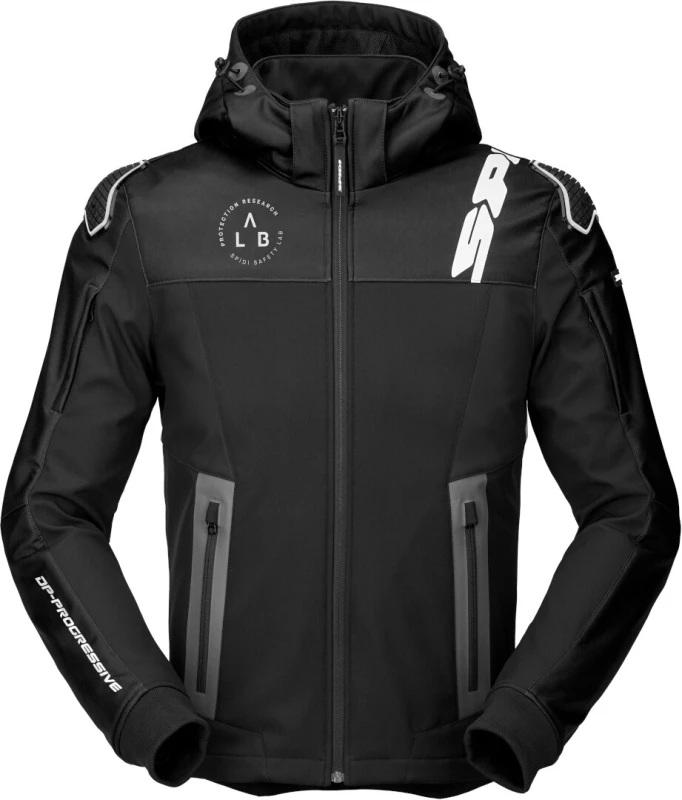 Image of Spidi Hoodie Warrior Black White Size XL