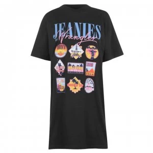 Image of Wrangler T Shirt Dress - Faded Black