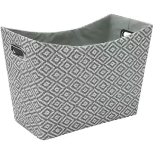 Image of JVL - Argyle Rectangular Paper Tapered Storage Basket