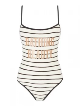 Image of Kate Spade New York Bathing beauty swimsuit Cream