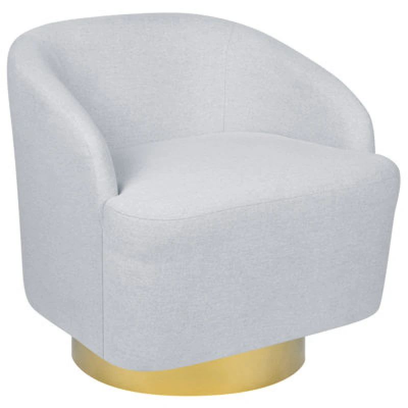Image of Beliani Swivel Armchair Light Grey Lavik