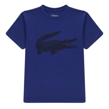 Image of Lacoste Junior Boys Large Logo T Shirt - Blue