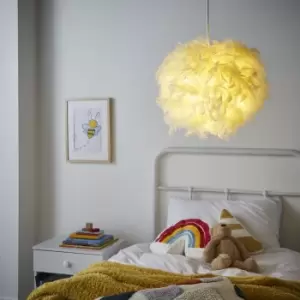 Image of Glow Meira Yellow Feather Lamp Shade (D)40Cm