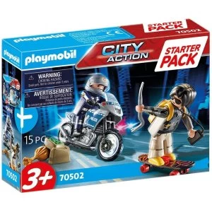 Image of Playmobil Starter Pack Police Chase Playset