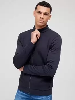 Image of BOSS Boss Skiles 43 Zip Thru Sweat Top, Dark Blue, Size S, Men