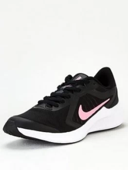 Image of Nike Downshifter 10 Junior Trainers - Black/Pink