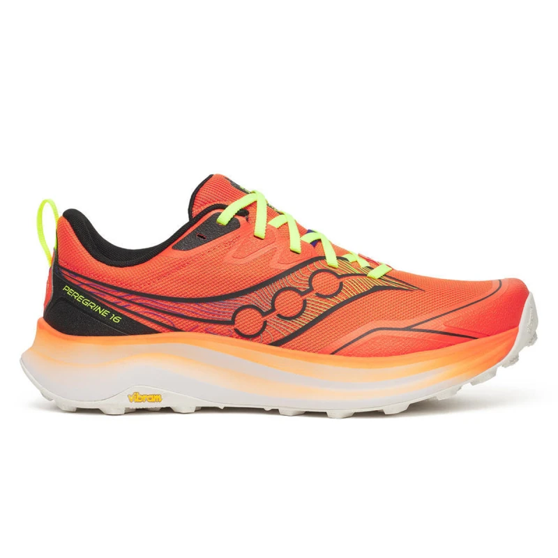 Image of Saucony Saucony Peregrine 16 Mens Fire/Black - Red / 6 / Standard