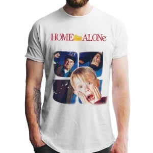 Image of Home Alone - Window Mens Medium T-Shirt - White