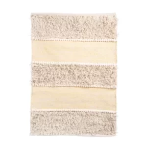 Image of Sass & Belle Yellow Scandi Boho Tufted Stripe Rug