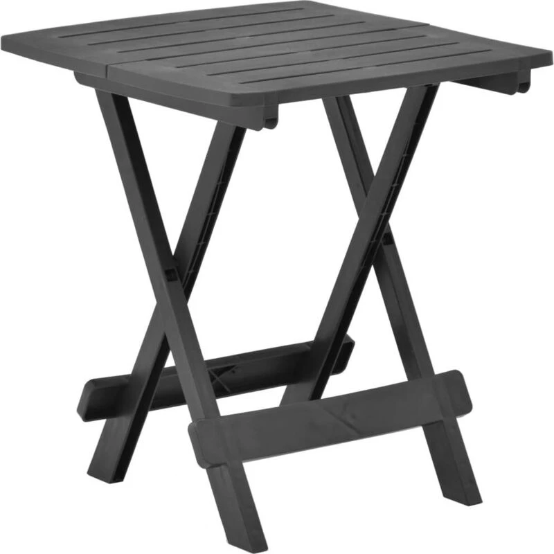 Image of VIDAXL Folding Garden Table Anthracite 45x43x50cm Plastic Vidaxl 8719883859934