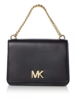 Image of Michael Kors Mott long chain swag shoulder bag Black