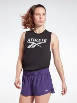 Image of Reebok Athlete Vector Tank Top, Black Size M Women