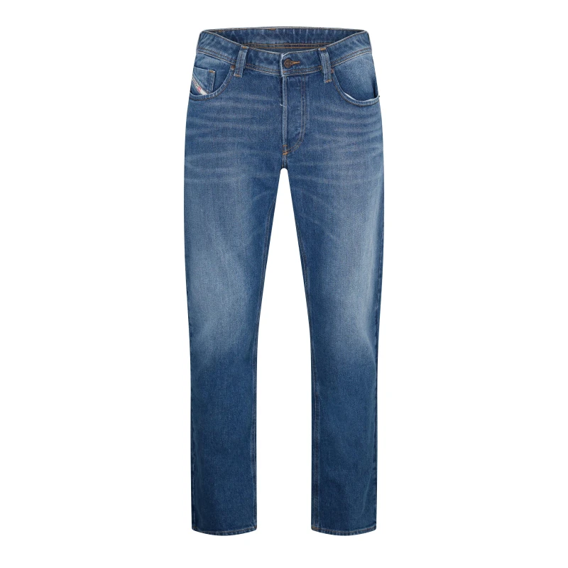 Image of Diesel Mens Straight Leg Jeans Blue Denim male 29W R