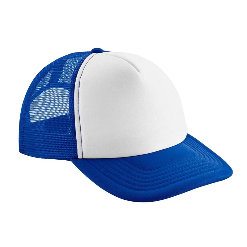 Image of Beechfield Mens Vintage Snapback Trucker Cap in Bright Blue Bright Blue Male One Size