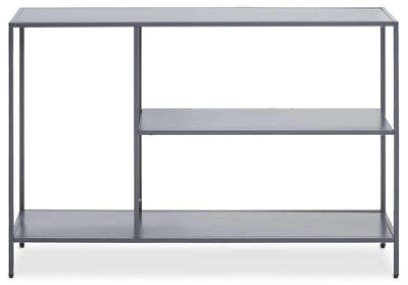 Image of Orsina Functional Design Grey Metal Console Table, Stylish Hallway Table For Livingroom, Spacious Modern Table