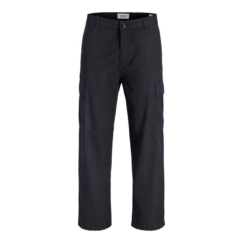 Image of Jack and Jones Mens Carter Cargo Trousers Black male 30W R