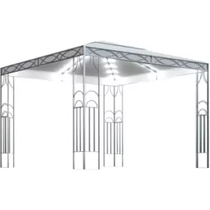 Image of Vidaxl - Gazebo with LED String Lights 300x300cm Cream Cream