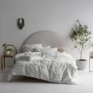 Image of Linen House Manisha Single Duvet Cover Set Cotton White