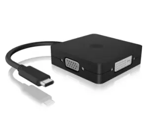 Image of ICY BOX IB-DK1104-C 0.15 m USB Type-C DVI + VGA + DisplayPort +...