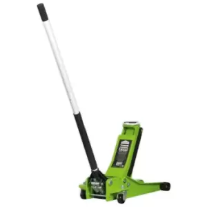 Image of Sealey 2001LEHV Trolley Jack 2.25tonne Low Entry Rocket Lift Hi-Vi...