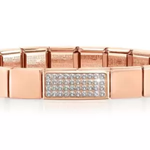 Image of Nomination GLAM Rose Gold Double Pave Crystal Bracelet