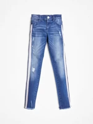 Image of Guess Logo Side Bands Skinny Fit Jeans