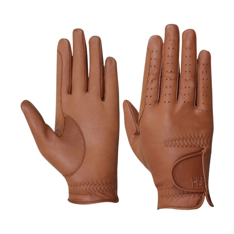 Image of Hy5 Mens Leather Riding Gloves in Light Brown Size: XS Light Brown Male XS