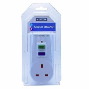 Image of Status Plug In RCD UK 3 Pin 13A Power Breaker Safety Outlet Adaptor