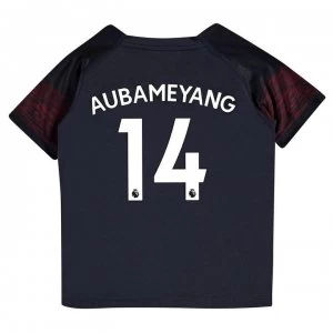 Image of Puma Arsenal Pierre Emerick Aubameyang Away Shirt 2018 2019 Junior - Navy/Red