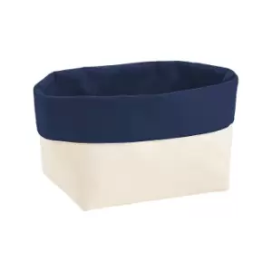 Image of Westford Mill Reversible Canvas Organiser (L) (Natural/Navy)