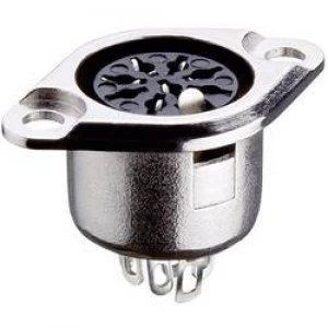 Image of DIN connector Sleeve socket straight pins Number of pins 4 Silver Lumberg 0103 04