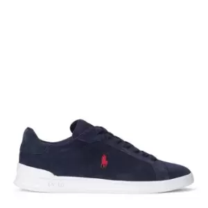 Image of Polo Ralph Lauren Heritage Suede Court Shoes - Blue