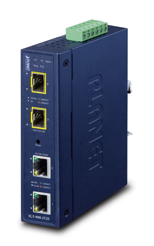 Image of PLANET Industrial 2-Port network media converter Blue