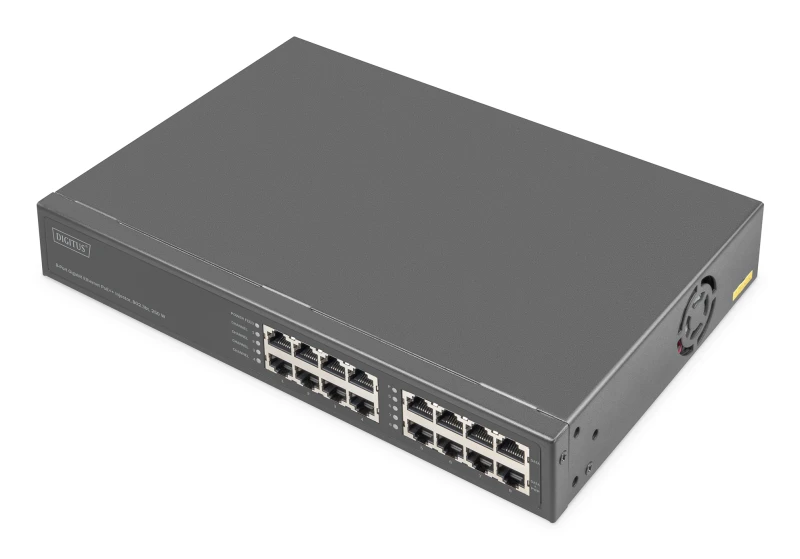 Image of Digitus 8-Port Gigabit Ethernet PoE Injector. 802.3bt. 250 W
