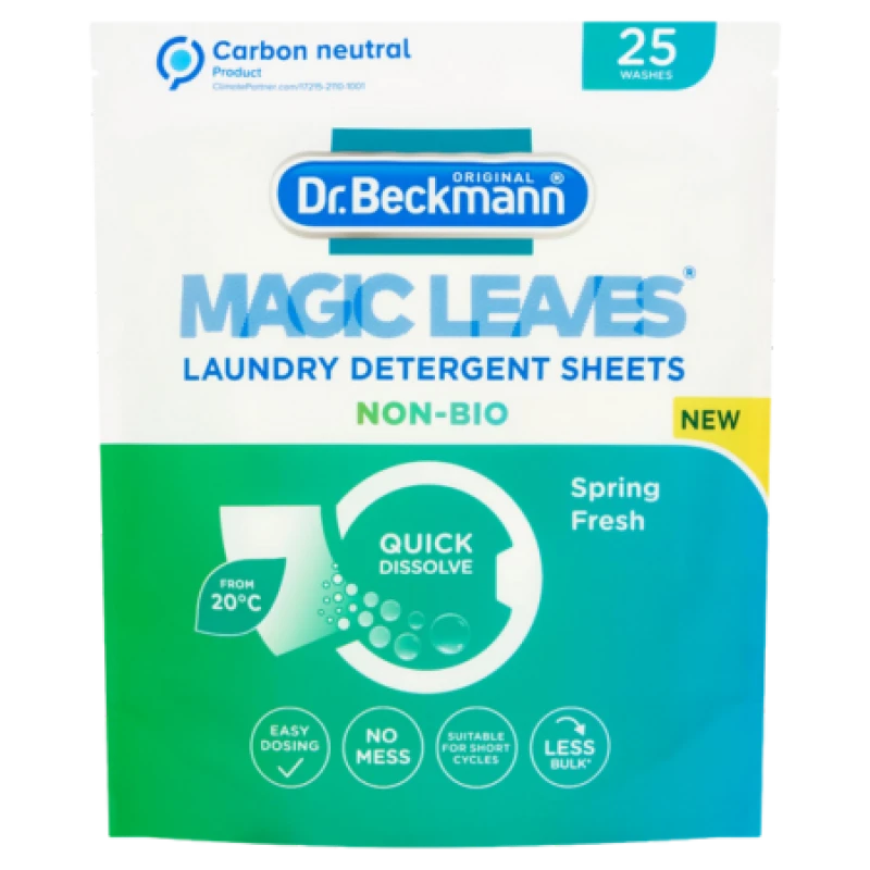 Image of Dr. Beckmann Magic Leaves Non-Bio Laundry Detergent 25 pcs