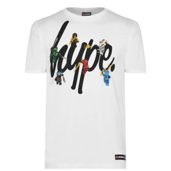 Image of Hype LEGO Ninjago Script T Shirt - White/Black