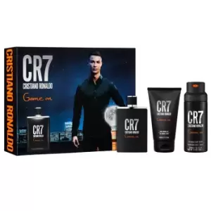 Image of Cristiano Ronaldo CR7 Game On Gift Set 100ml Eau de Toilette + 150ml Shower Gel + 150ml Body Spray